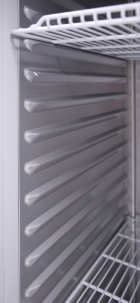 Edelstahl Tiefkühlschrank,  653 x 842 x 2040 mm, -18°C/-21°C, Umluft